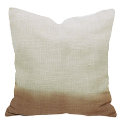Beige & Brown Ombre Tie-Dye Cotton Cushion Cover 45x45 cm