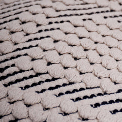 Handmade Textured Cotton Cushion Cover 45x45 cm | Geometric Woven Knot Pattern | Boho Modern Decorative Throw Pillow Cover