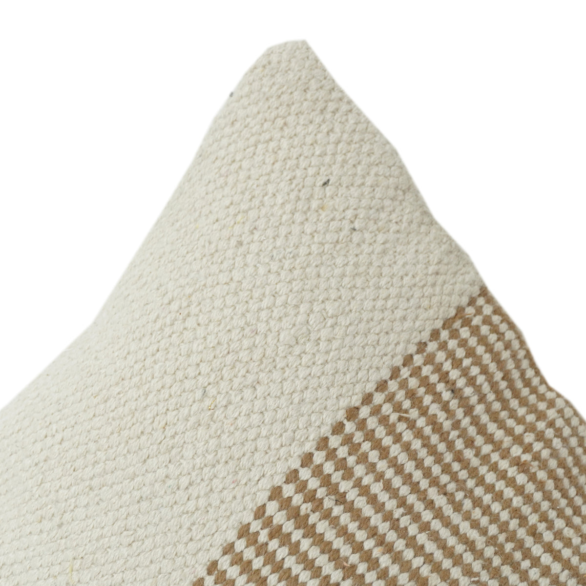 Ivory Beige Striped Cotton Cushion Cover | Handwoven Texture | 18x18 Inch Minimal Décor Pillow Cover - Bulk manufacturer & supplier from Panipat, India