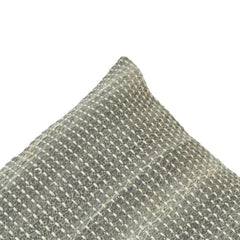 Handmade Woven Cotton Cushion Cover 45x45 cm | Textured Grid Design | Neutral Grey Decorative Pillow Cover