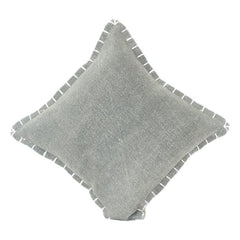 Minimalist Hand-Embroidered Cotton Cushion Cover with Border Stitch – 45x45 cm