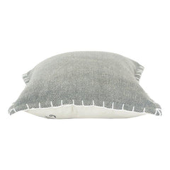 Minimalist Hand-Embroidered Cotton Cushion Cover with Border Stitch – 45x45 cm