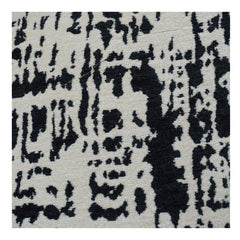 Schwarzer abstrakter Baumwoll-Jacquard-Kissenbezug | Gewebte strukturierte moderne Kissenhülle | 45x45 cm