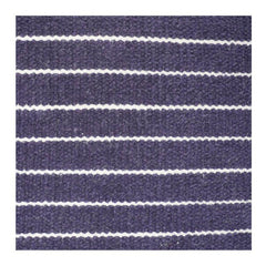 Navy Blue Striped Cotton Cushion Cover 45x45 cm | Minimal Woven Design | Modern Sofa Pillow Case