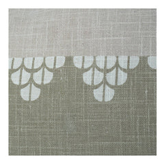 Textile with a leaf pattern on a gray background