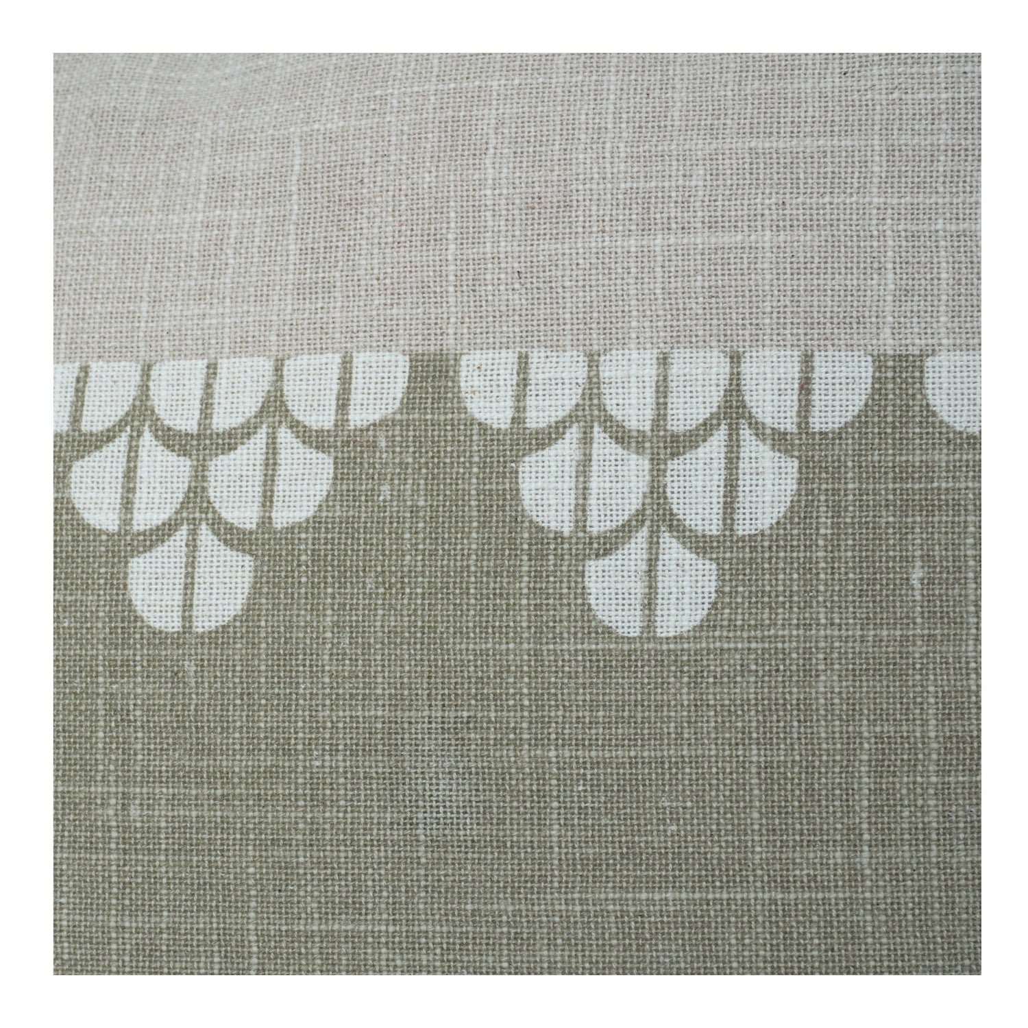 Textile with a leaf pattern on a gray background