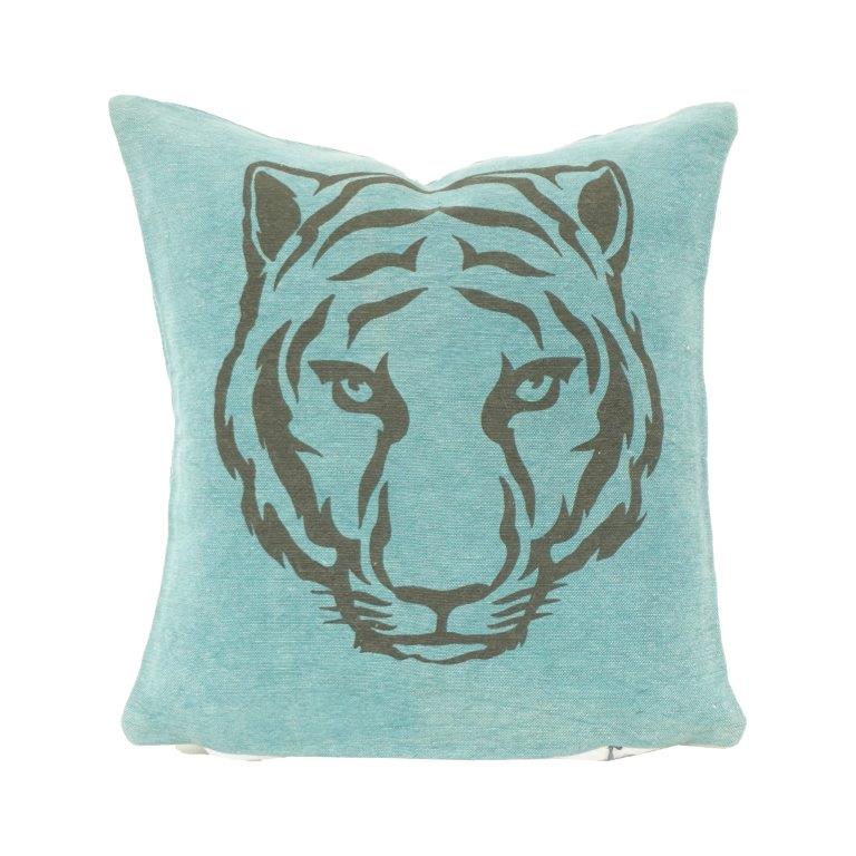 Kissenbezug mit Baumwoll-Tigerprint 40x40 cm | Dekorativer Kissenbezug mit Tiermotiv und verstecktem Reißverschluss | Moderner Akzent für Sofa & Heimdekoration - Bulk manufacturer & supplier from Panipat, India