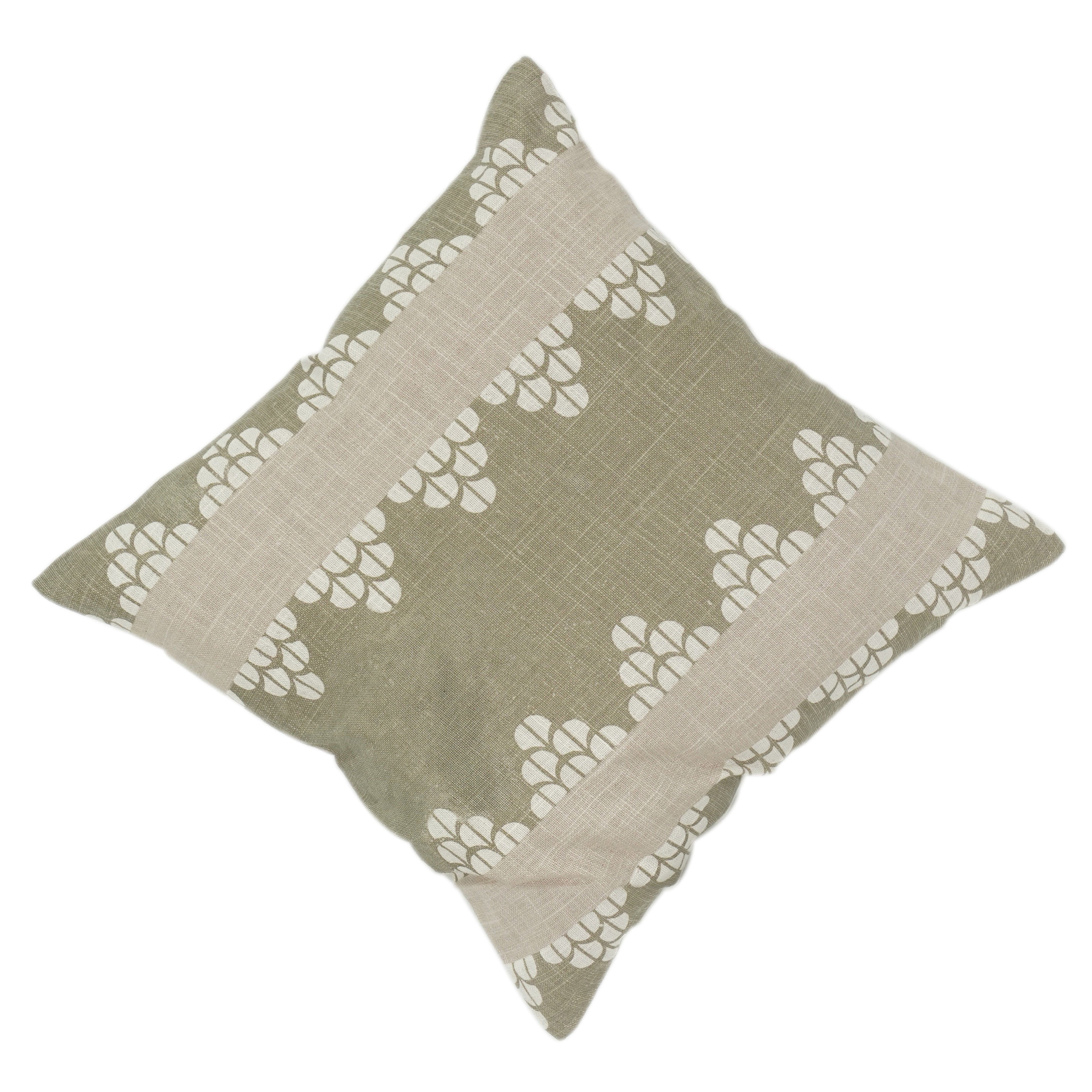 Abstract Floral Printed Cotton Cushion Cover | 100% Cotton Decorative Pillow Cover | Modern Minimalist Home Décor (18x18 Inch)
