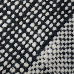 Handwoven Cotton Cushion Cover 45x45 cm | Black & Ivory Striped Woven Throw Pillow Cover | Modern Boho Farmhouse Decorative Cushion Cover | Hidden Zipper