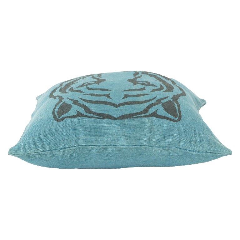 Cotton Tiger Print Cushion Cover 40x40 cm | Decorative Animal Face Pillow Cover with Hidden Zip | Modern Sofa & Home Décor Accent