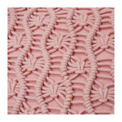 Handmade Cotton Macrame Cushion Cover with Fringe – 45x45 cm Boho Decorative Pillow Cover