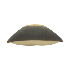 Cream camel charcoal color block cotton cushion cover 45x45 cm
