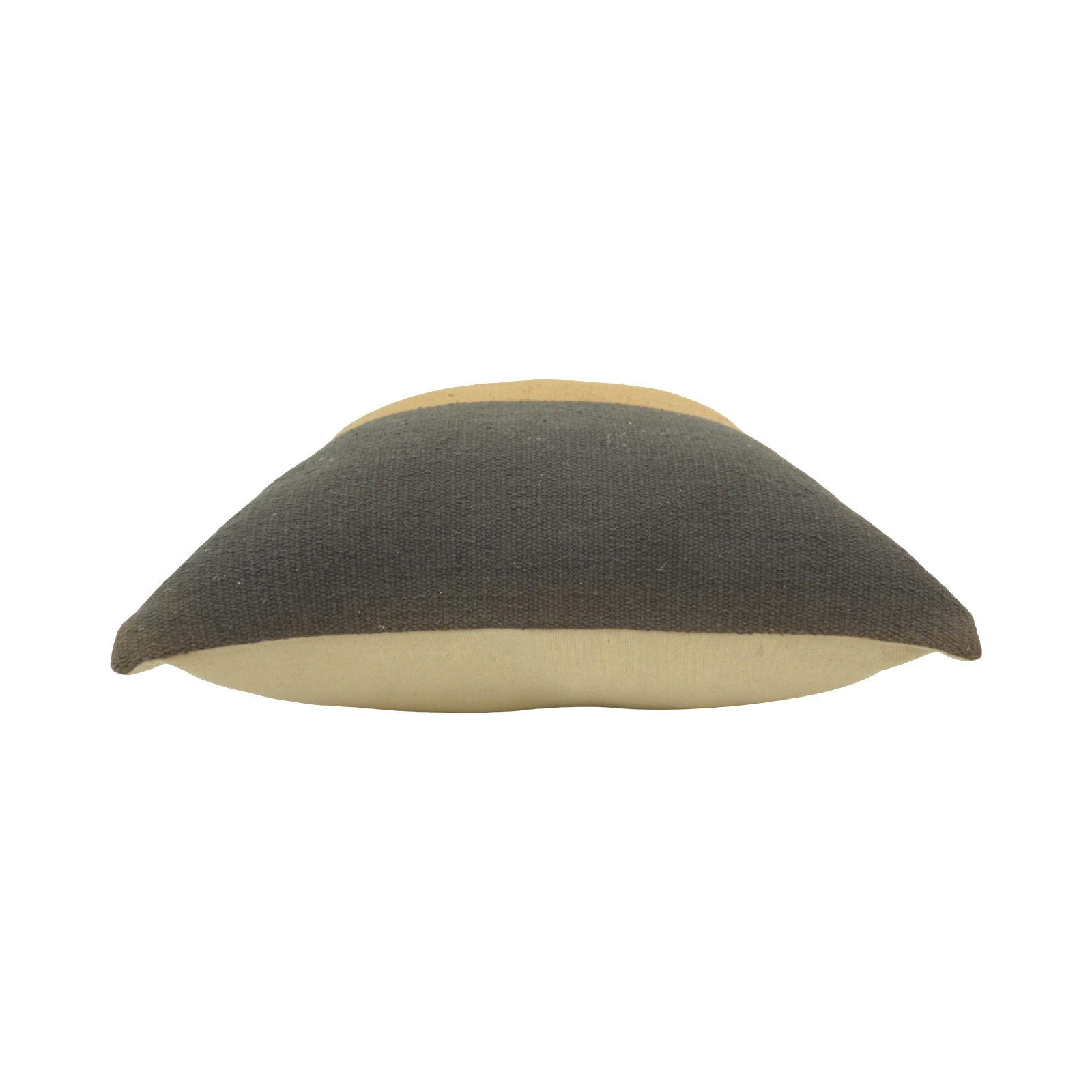 Color Block Cotton Cushion Cover – Cream, Camel & Charcoal | 45x45 cm Modern Minimalist Pillow Cover