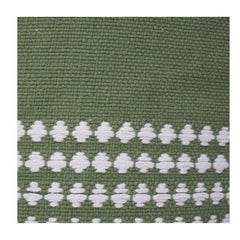 Handwoven Green Cotton Cushion Cover | Textured Geometric Pattern | Modern Minimalist Décor Pillow Cover | 40x60 cm