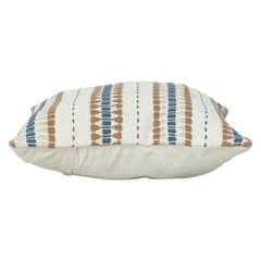 Handwoven Cotton Cushion Cover 45x45 cm | Striped Textured Design | Neutral Boho Décor Pillow Cover