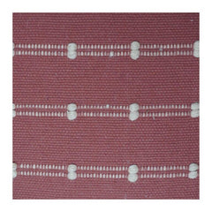 Rust Textured Cotton Cushion Cover with Woven Dotted Stripes | Boho Minimalist Accent Pillow Cover (18x18 Inch)