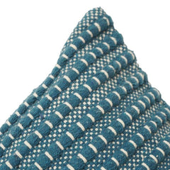 Handwoven Textured Cotton Cushion Cover – Teal Blue | 45x45 cm (18x18 Inch) | Modern Minimal Woven Design