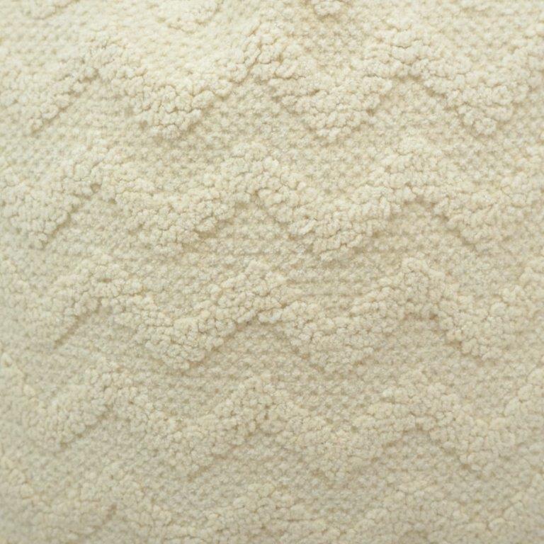 Handmade Tufted Cotton Cushion Cover – Cream Chevron Textured Pillow Cover 45x45 cm - Bulk manufacturer & supplier from Panipat, India