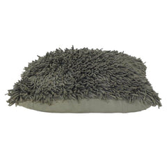 Luxury Grey Shaggy Cushion Cover – Textured Faux Fur Throw Pillow Cover | Soft Plush Modern Home Décor | 45x45 cm