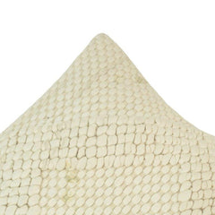 Handwoven Cotton Bobble Textured Cushion Cover | Cream Geometric Design | 45 x 45 cm