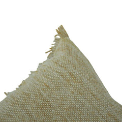 Handwoven Textured Fringe Cushion Cover – Natural Cotton Pillow Cover 45x45 cm | Boho Minimal Décor