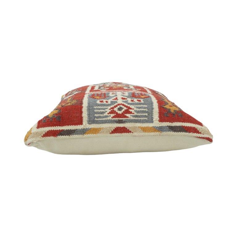 Vintage tribal geometric Turkish kilim cotton cushion cover 45x45 cm