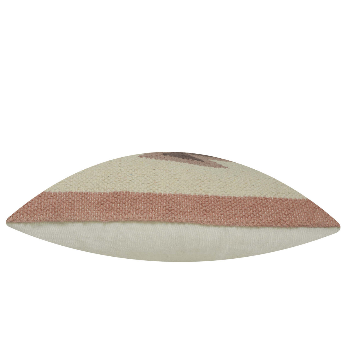 Handwoven Cotton Cushion Cover 45x45 cm | Geometric Tribal Pattern | Decorative Boho Throw Pillow Cover with Concealed Zip | Beige & Brown