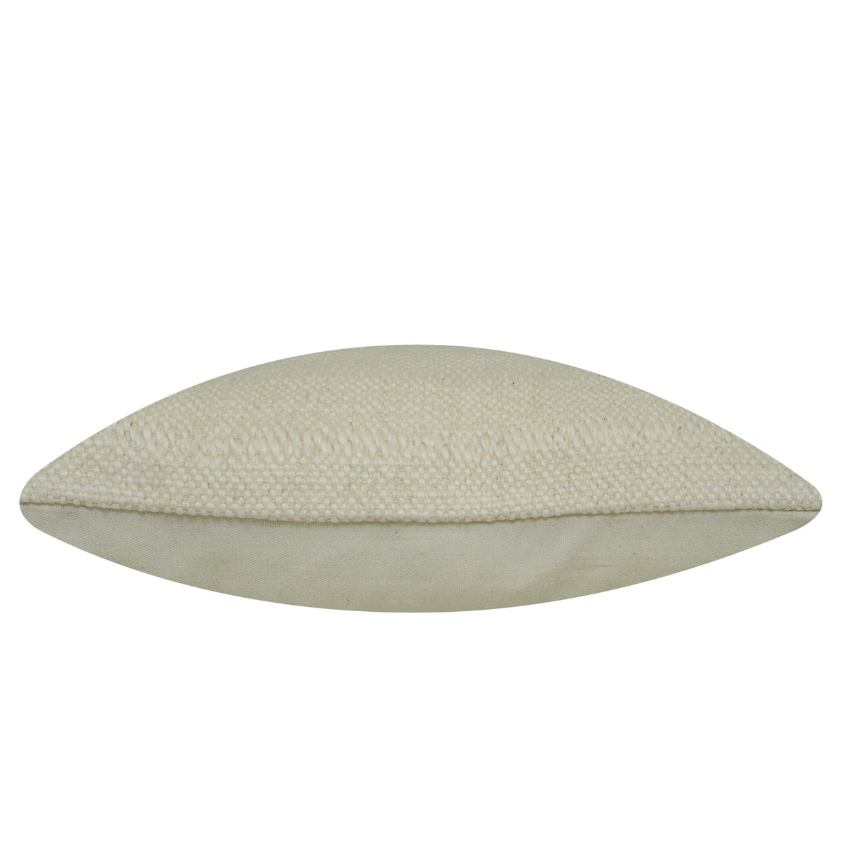Handwoven Polyester Cushion Cover 45x45 cm | Textured Solid Ivory Decorative Throw Pillow Cover | Hidden Zipper | Modern & Minimalist Home Décor