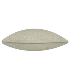 Solid ivory textured polyester cushion cover 45x45 cm