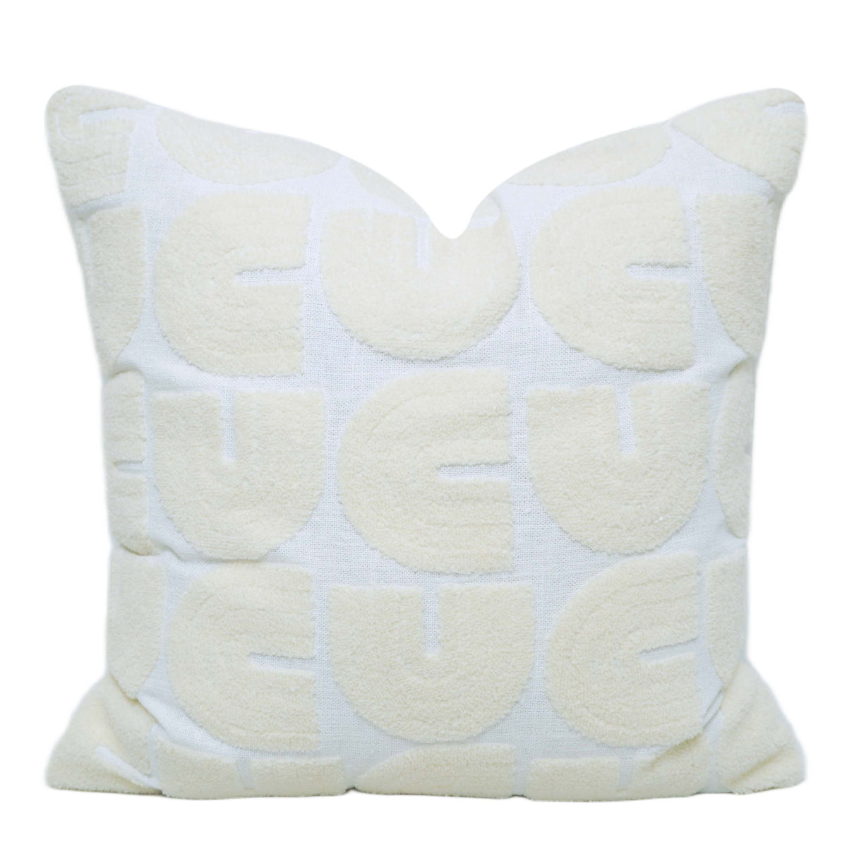 Cream Tufted HUG Cushion Cover – 45 x 45 cm | Textured Statement Cushion