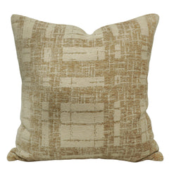 Beige Geometric Jacquard Cotton Cushion Cover 45x45 cm