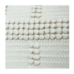 Textured Tufted Cotton Cushion Cover – Neutral Geometric Pattern | Handcrafted Decorative Pillow Cover (18x18 Inch)