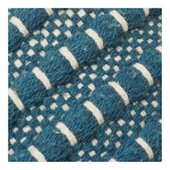 Handwoven Textured Cotton Cushion Cover – Teal Blue | 45x45 cm (18x18 Inch) | Modern Minimal Woven Design
