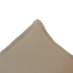 Premium Natural Linen Cushion Cover with Flange Border – Beige Taupe Decorative Throw Pillow Cover 45x45 cm