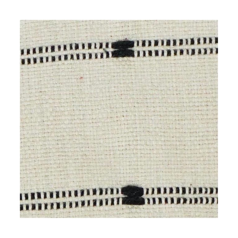 Minimalist Striped Cotton Cushion Cover 35x50 cm | Handwoven Neutral Lumbar Pillow Cover | Modern Boho Home Décor
