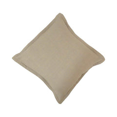 Premium Natural Linen Cushion Cover with Flange Border – Beige Taupe Decorative Throw Pillow Cover 45x45 cm