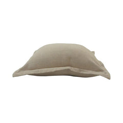 Premium Natural Linen Cushion Cover with Flange Border – Beige Taupe Decorative Throw Pillow Cover 45x45 cm