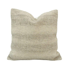 Natural Textured Wool Cushion Cover 45x45 cm | Handwoven Neutral Decorative Pillow Cover | Modern Rustic Home Décor