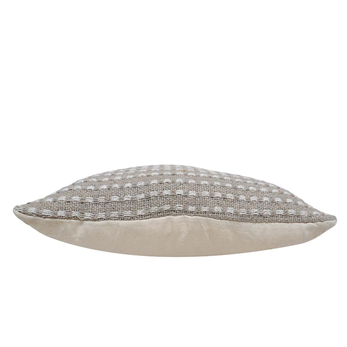 Handwoven Cotton Cushion Cover 45x45 cm | Textured Woven Natural Beige Decorative Throw Pillow Cover | Modern Boho Sofa Cushion with Concealed Zip - Bulk manufacturer & supplier from Panipat, India
