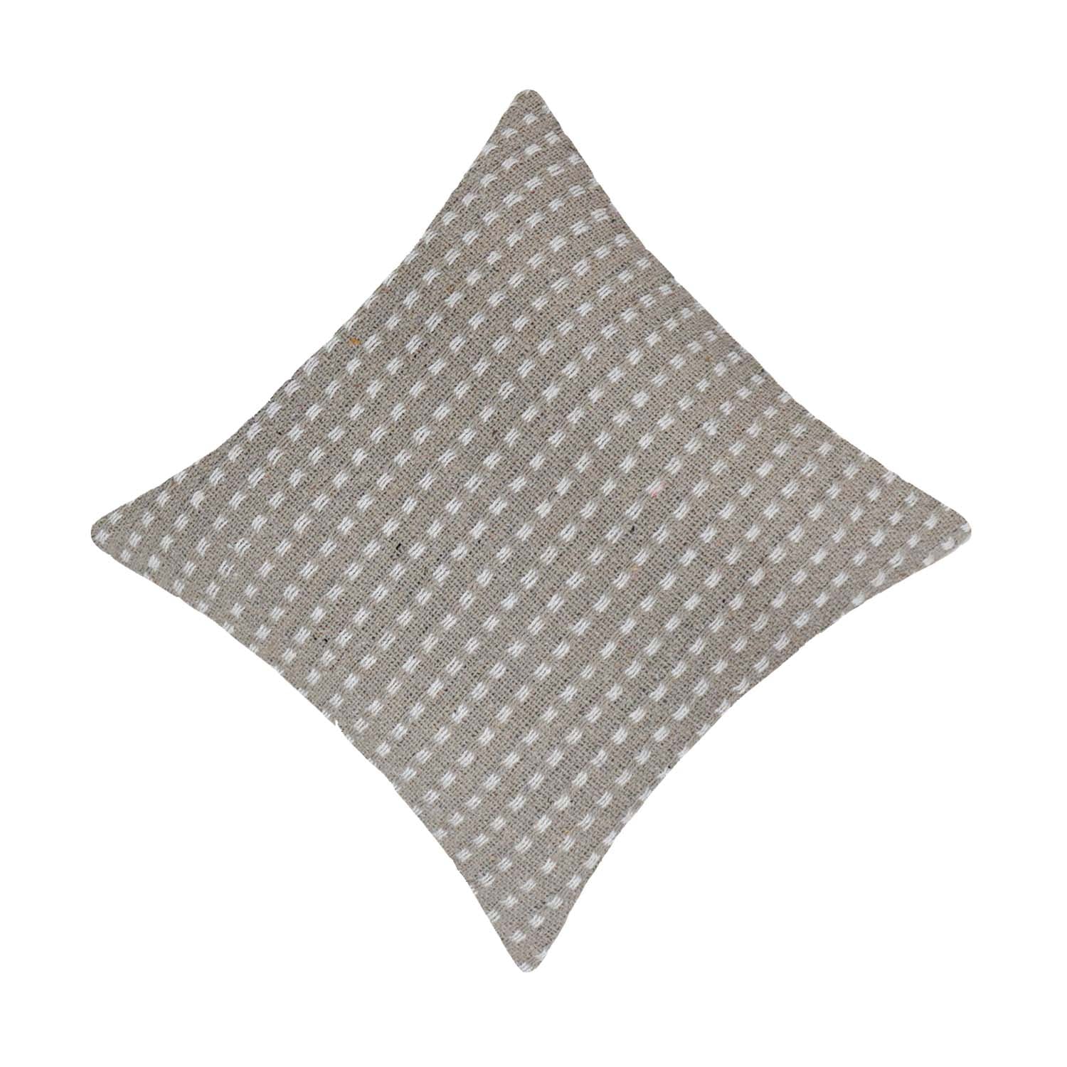 Handwoven Cotton Cushion Cover 45x45 cm | Textured Woven Natural Beige Decorative Throw Pillow Cover | Modern Boho Sofa Cushion with Concealed Zip