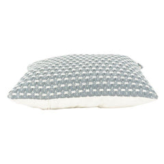 Textured Woven Cotton Cushion Cover – Geometric Pattern | Soft Grey & White | 45x45 cm