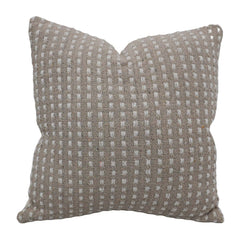 Handwoven Cotton Cushion Cover 45x45 cm | Textured Woven Natural Beige Decorative Throw Pillow Cover | Modern Boho Sofa Cushion with Concealed Zip