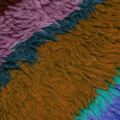 Handwoven Tufted Cushion Cover 45x45 cm – Multicolor Textured Striped Boho Accent Pillow Cover