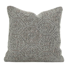 Textured Jacquard Geometric Cushion Cover 45x45 cm | Woven Cotton Decorative Pillow Cover | Neutral Tone Sofa Cushion