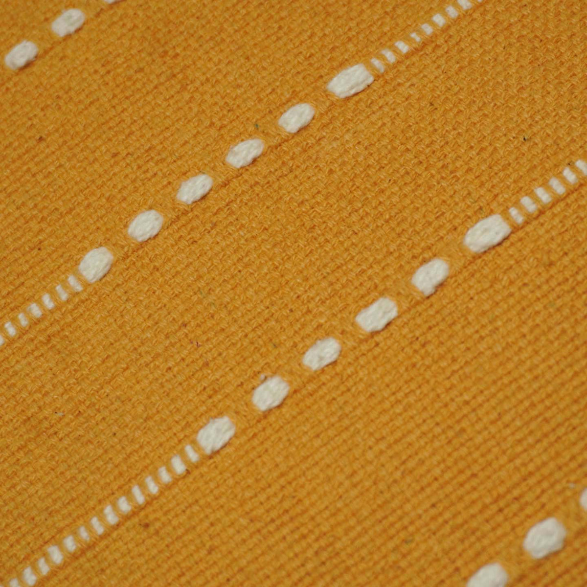 Handwoven Cotton Cushion Cover 45x45 cm | Mustard Yellow Textured Woven Throw Pillow Cover | Modern Boho Decorative Cushion Cover | Hidden Zipper