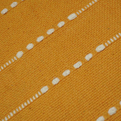 Handwoven Cotton Cushion Cover 45x45 cm | Mustard Yellow Textured Woven Throw Pillow Cover | Modern Boho Decorative Cushion Cover | Hidden Zipper