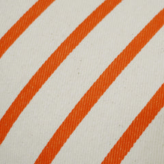 Handwoven Ivory & Orange Striped Cushion Cover – 35 x 50 cm