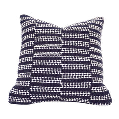 Handwoven Black & White Cotton Cushion Cover 45x45 cm | Geometric Textured Handmade Cushion Cover | Modern Boho Decorative Pillow Cover