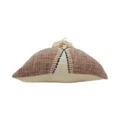 Boho Geometric Printed & Embroidered Cushion Cover with Tassels – 45x45 cm