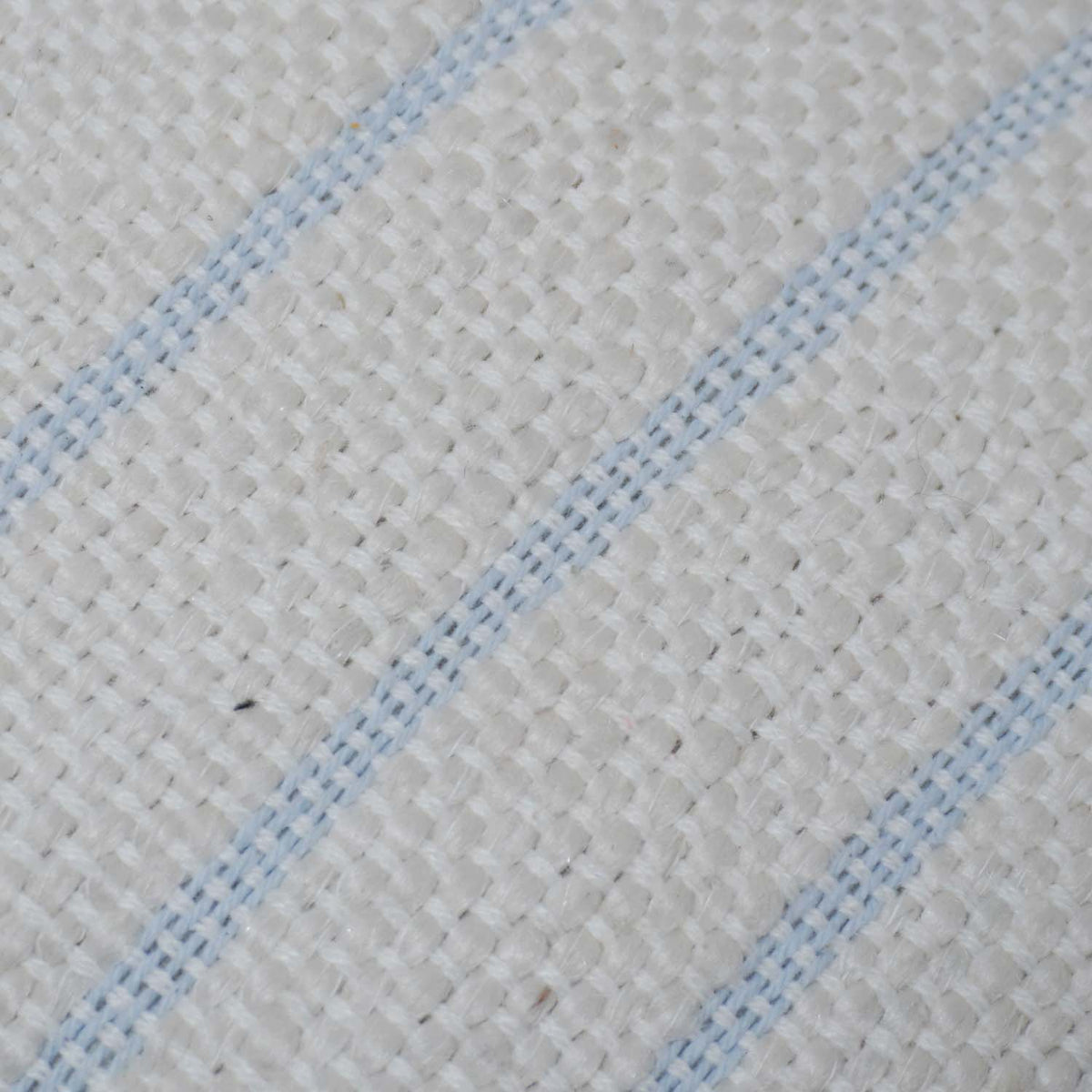 Handwoven Cotton Striped Cushion Cover 45x45 cm | Textured Woven Throw Pillow Cover | White & Sky Blue | Modern Farmhouse & Coastal Home Décor - Bulk manufacturer & supplier from Panipat, India